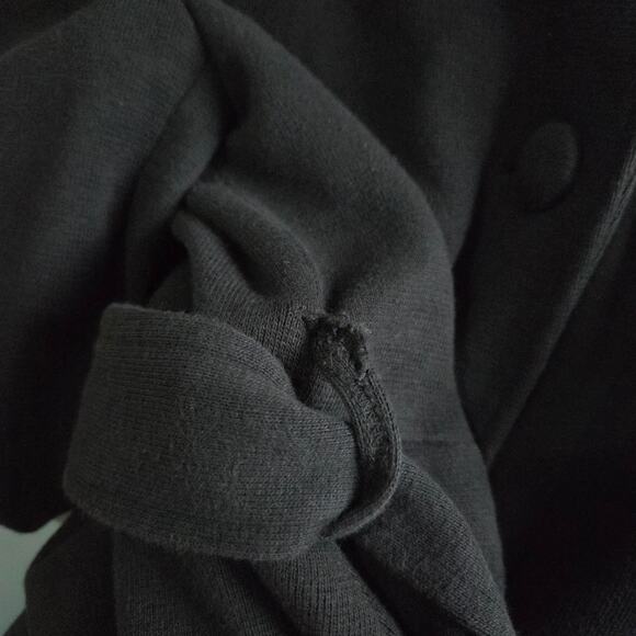 INC International Concepts Cotton Tiered Peplum Peacoat Black Multiple Flaws - Picture 12 of 12